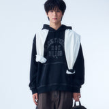 TYPO GRAPHIC STITCH HOODIE SWEATSHIRT