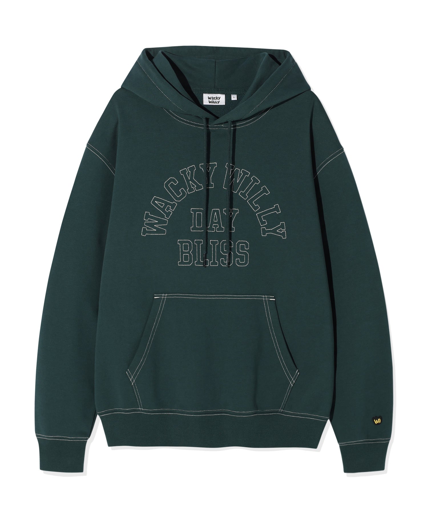 TYPO GRAPHIC STITCH HOODIE SWEATSHIRT