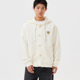 HOODIE BUTTON CARDIGAN