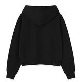 WOMEN'S TYPO LOGO CROP HOODIE ZIP-UP