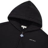 WOMEN'S TYPO LOGO CROP HOODIE ZIP-UP