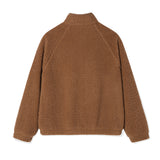 WOMEN'S SHEARLING ZIP-UP BLUE JACKET