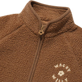 WOMEN'S SHEARLING ZIP-UP BLUE JACKET