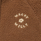 WOMEN'S SHEARLING ZIP-UP BLUE JACKET