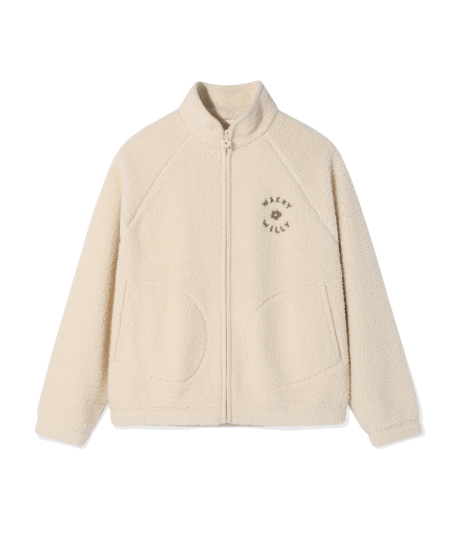 WOMEN'S SHEARLING ZIP-UP BLUE JACKET