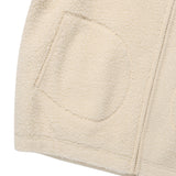 WOMEN'S SHEARLING ZIP-UP BLUE JACKET