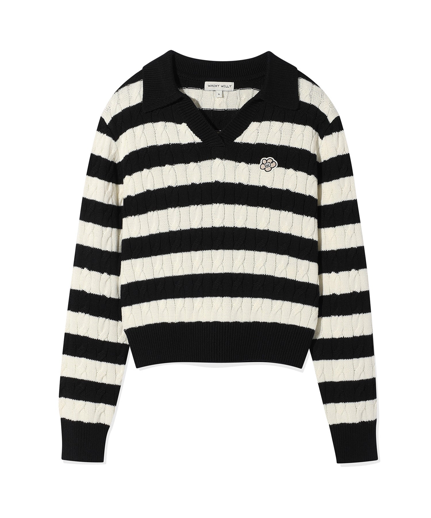 [GISELLE着用] WOMEN'S CABLE ORGANIZED OPEN COLLAR PULLOVER