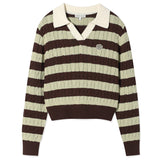 [GISELLE着用] WOMEN'S CABLE ORGANIZED OPEN COLLAR PULLOVER