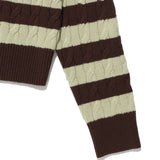 [GISELLE着用] WOMEN'S CABLE ORGANIZED OPEN COLLAR PULLOVER