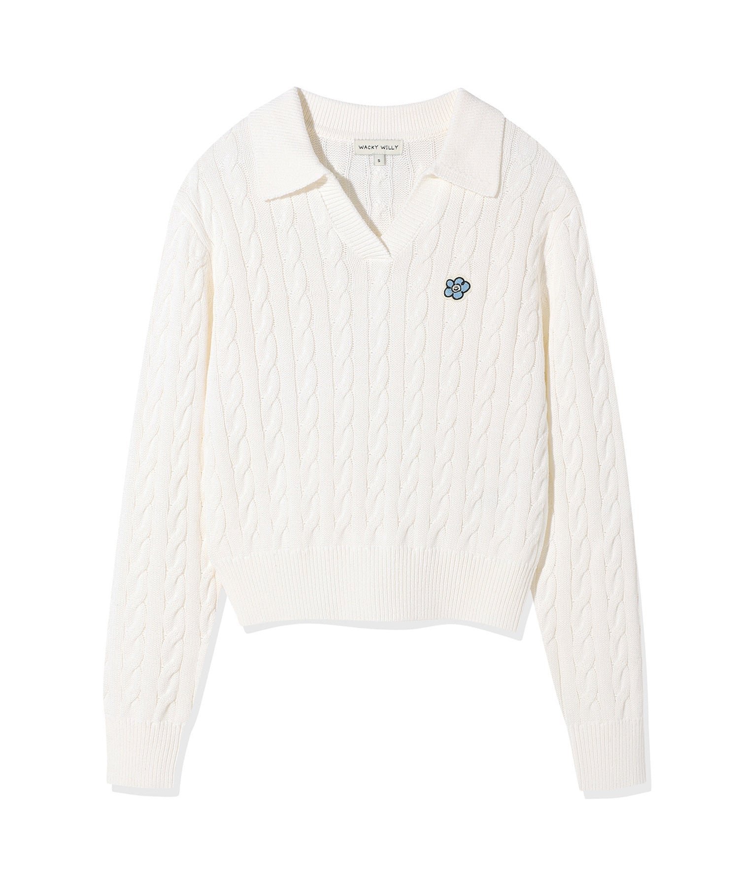 [GISELLE着用] WOMEN'S CABLE ORGANIZED OPEN COLLAR PULLOVER