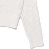 [GISELLE着用] WOMEN'S CABLE ORGANIZED OPEN COLLAR PULLOVER