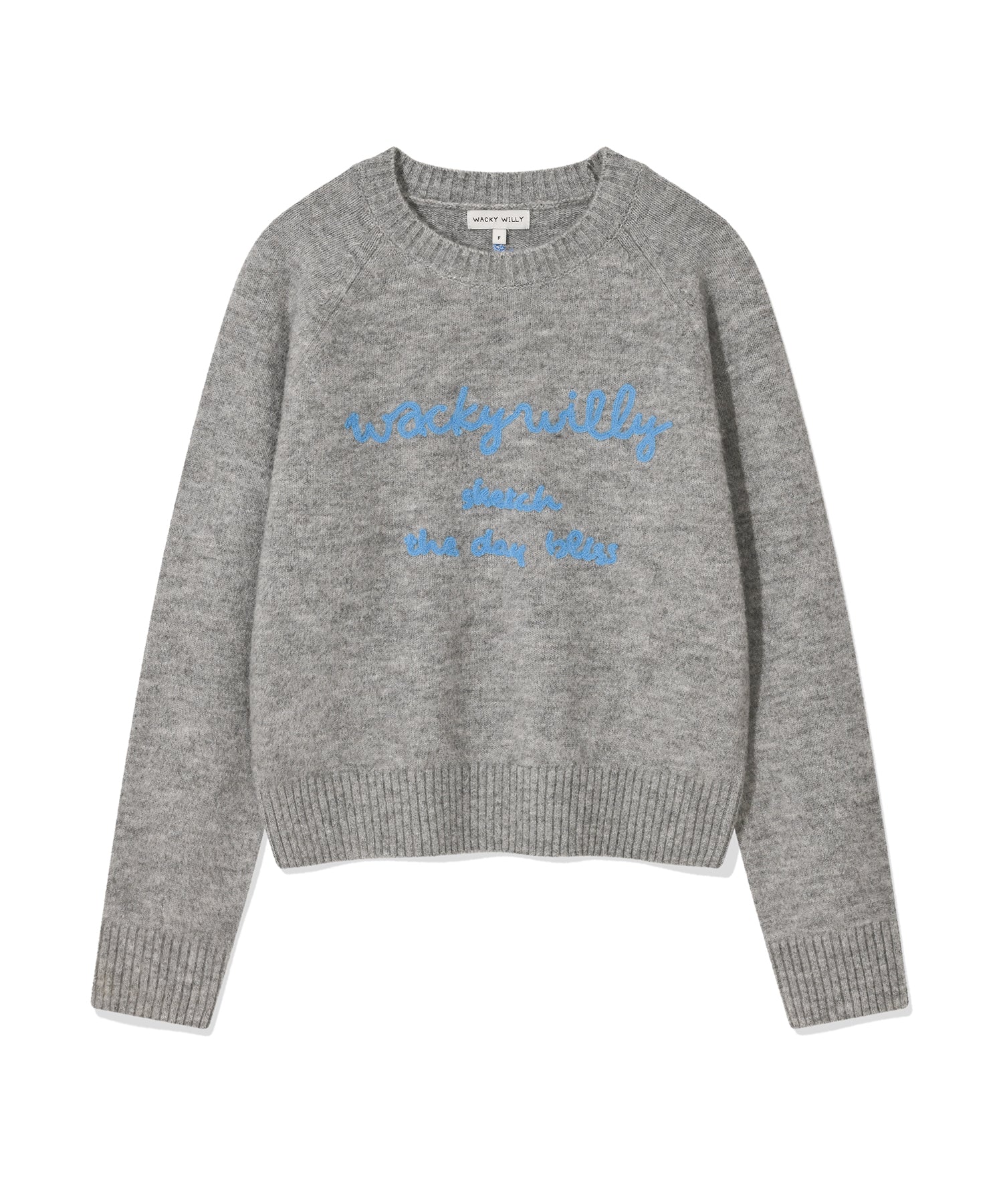 WOMEN'S SHAGGY DOG LETTERING EMBROIDERY PULLOVER