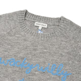 WOMEN'S SHAGGY DOG LETTERING EMBROIDERY PULLOVER