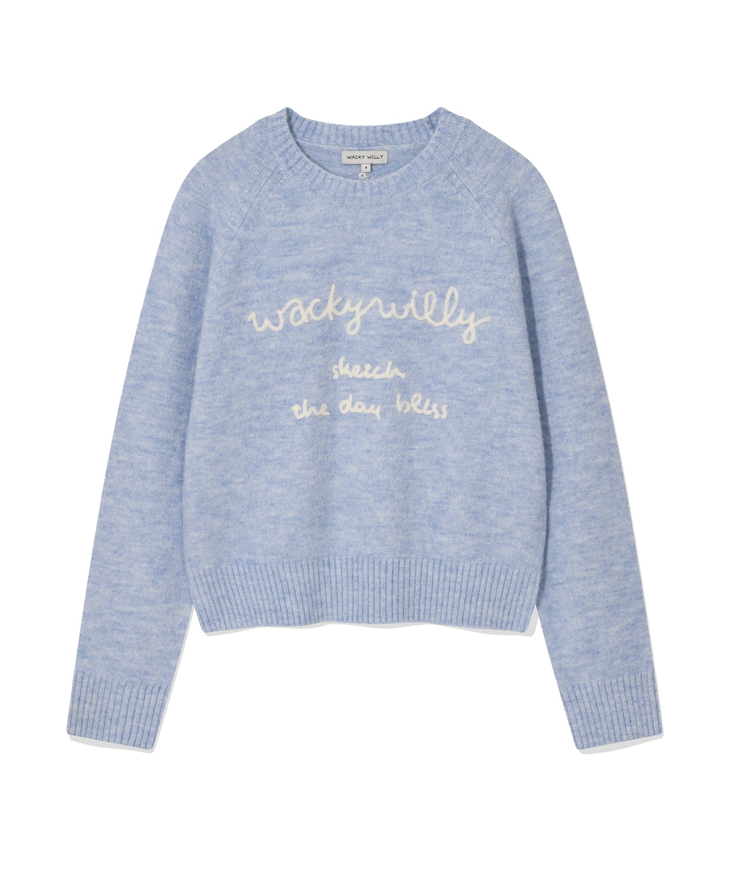 WOMEN'S SHAGGY DOG LETTERING EMBROIDERY PULLOVER