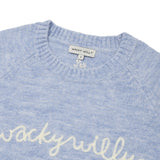 WOMEN'S SHAGGY DOG LETTERING EMBROIDERY PULLOVER
