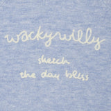 WOMEN'S SHAGGY DOG LETTERING EMBROIDERY PULLOVER