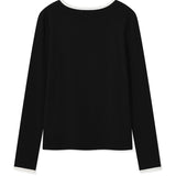 WOMEN'S GOLD COLOR BLOCK LONG SLEEVE