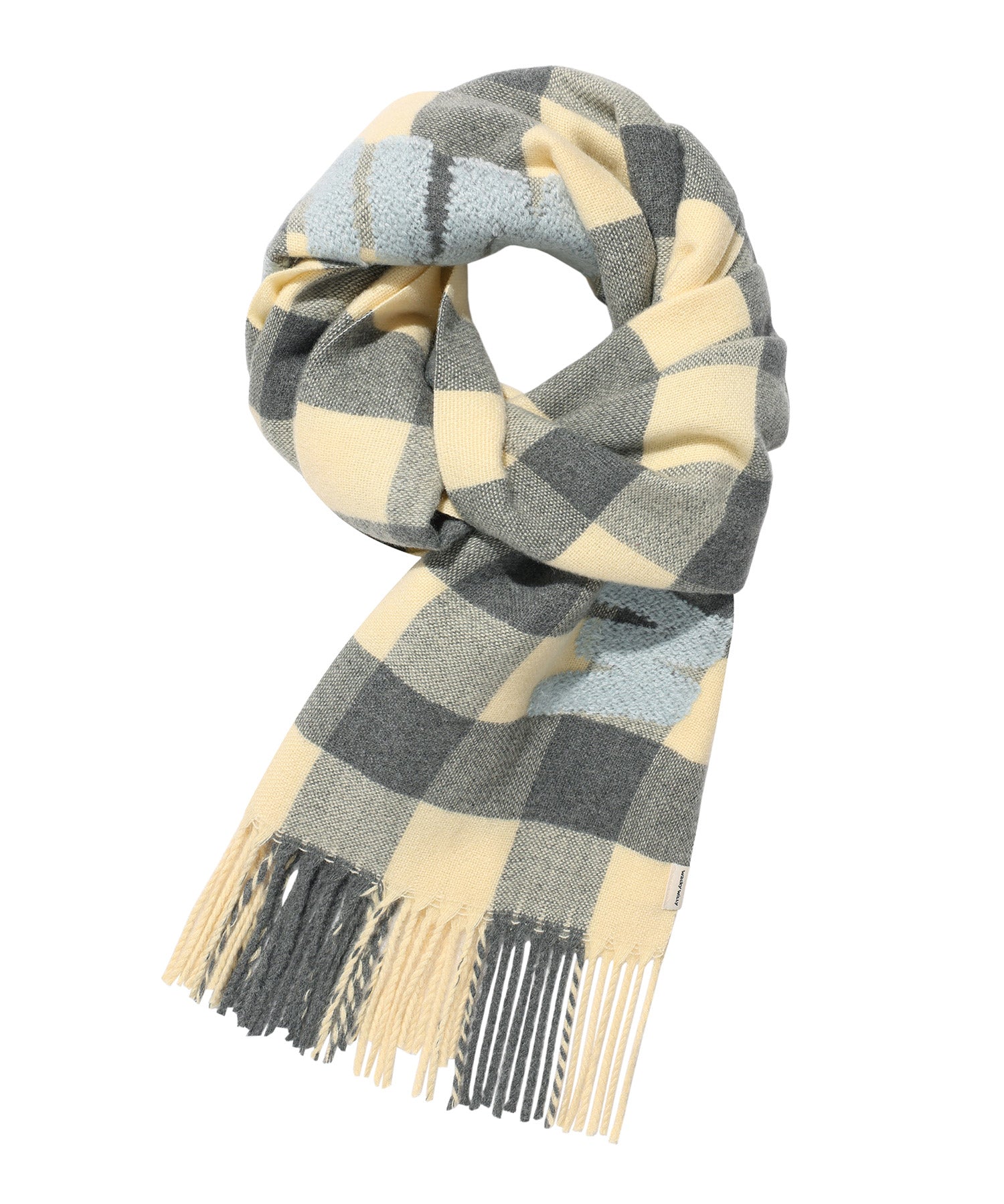 WACKY WILLY CHECK PATTERN WOVEN MUFFLER