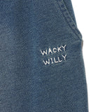 WOMEN'S JERSEY DENIM WASHED SEMI-WIDE CARGO PANTS