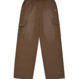 WOMEN'S JERSEY DENIM WASHED SEMI-WIDE CARGO PANTS