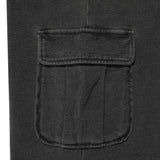 WOMEN'S JERSEY DENIM WASHED SEMI-WIDE CARGO PANTS