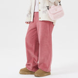 WOMEN'S CORDUROY SEMI-WIDE FIT PANTS