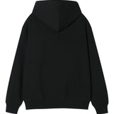 FLEECE FRONT TYPO GRAPHIC HOODIE SWEATSHIRT