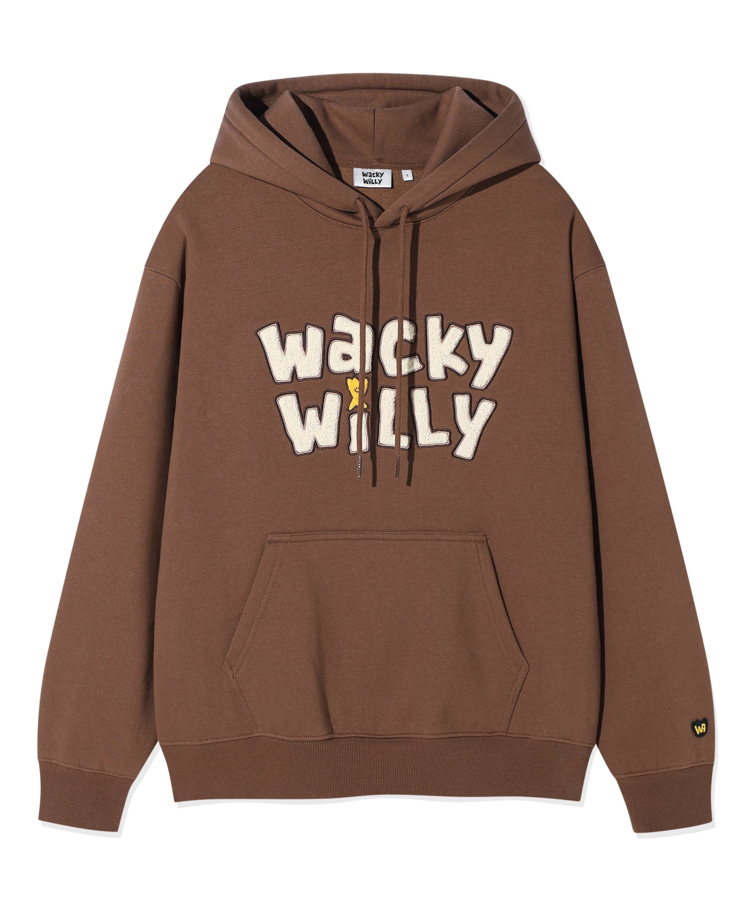 FLEECE FRONT TYPO GRAPHIC HOODIE SWEATSHIRT