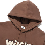 FLEECE FRONT TYPO GRAPHIC HOODIE SWEATSHIRT