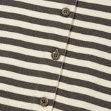 WOMEN'S STRIPED ROUND NECK CARDIGAN