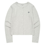 [GISELLE着用] WOMEN'S BASIC COTTON ROUND NECK CARDIGAN