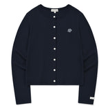 [GISELLE着用] WOMEN'S BASIC COTTON ROUND NECK CARDIGAN