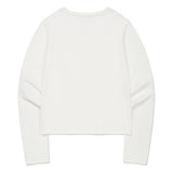 [GISELLE着用] WOMEN'S BASIC COTTON ROUND NECK CARDIGAN