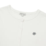 [GISELLE着用] WOMEN'S BASIC COTTON ROUND NECK CARDIGAN