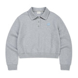 [GISELLE着用] WOMEN'S COLLAR HALF BUTTON-UP MAN-TO-MAN