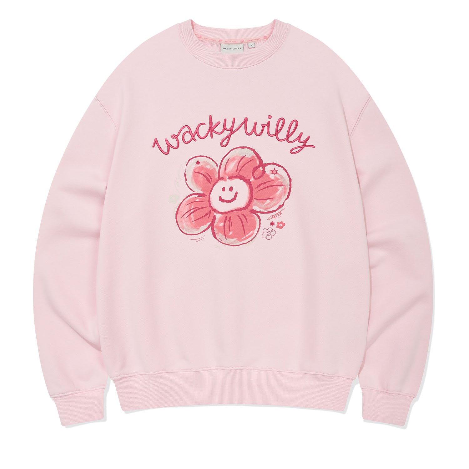 WOMEN'S BIG LILY GRAPHIC SEMI-OVERFIT MAN-TO-MAN