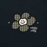 WOMEN'S CHECK LILY CROP MAN-TO-MAN