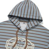 [予約販売/3月下旬入庫予定] FRONT POINT STRIPE HOODED ZIP-UP
