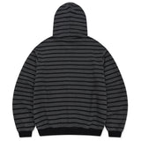[予約販売/3月下旬入庫予定] FRONT POINT STRIPE HOODED ZIP-UP