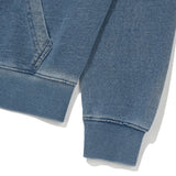 [26SS] WOMEN'S DENIM WASHED CROP HOODED ZIP-UP