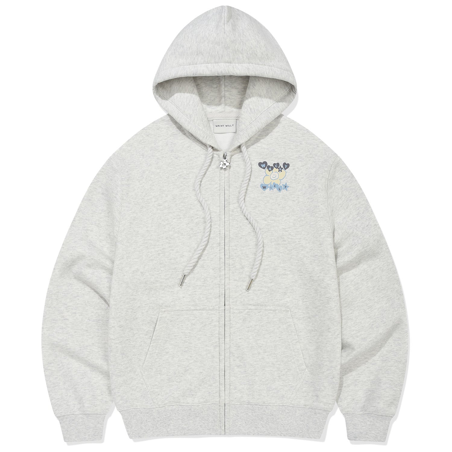 WOMEN'S GRAPHIC SEMI-OVER HOODED ZIP-UP