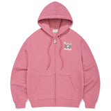WOMEN'S GRAPHIC SEMI-OVER HOODED ZIP-UP