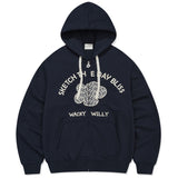 [GISELLE着用] WOMEN'S LILY APPLIQUE OVERFIT HOODED ZIP-UP