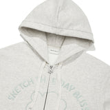 [GISELLE着用] WOMEN'S LILY APPLIQUE OVERFIT HOODED ZIP-UP