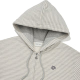 WOMEN'S TERRY STRIPE CROP HOODIE