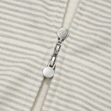 WOMEN'S TERRY STRIPE CROP HOODIE