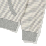 WOMEN'S TERRY STRIPE CROP HOODIE