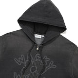 [GISELLE着用] WOMEN'S BIG LILY DENIM WASH OVERFIT HOODED ZIP-UP