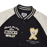 PATCHWORK GRAPHIC VARSITY JACKET