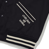 PATCHWORK GRAPHIC VARSITY JACKET